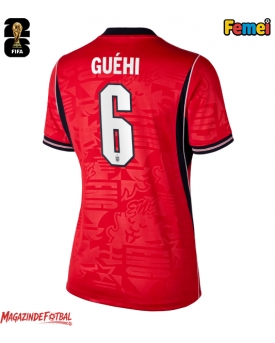 Anglia Marc Guehi #6 Echipament de Fotbal Replică Mondial 2026 Femei Deplasare Anglia Marc Guehi #6 Echipament de Fotbal Replică Mondial 2026 Femei Deplasare